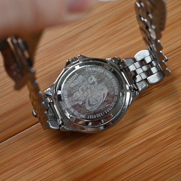 VTG 1998 Men's Fossil "Blue" Water Resistant Stainless Steel Watch - Picture 9 of 16